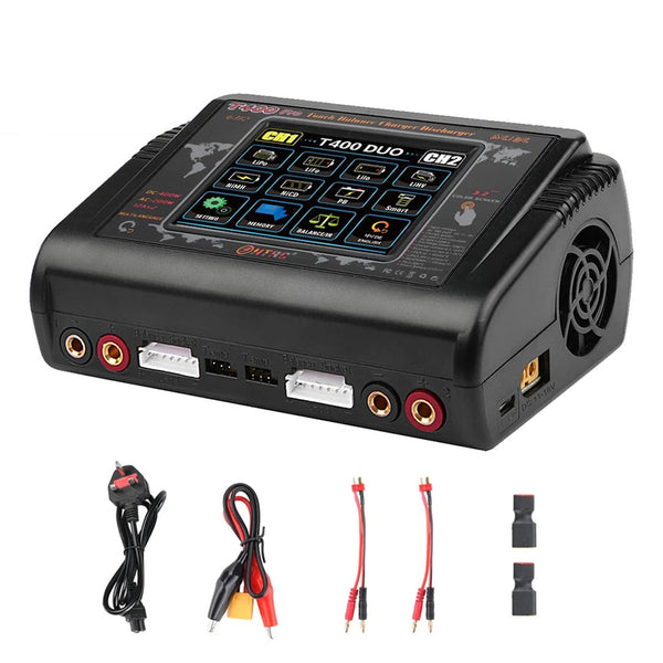 HTRC T400 Pro カラータッチスクリーン 高出力 急速充電器 デュアル