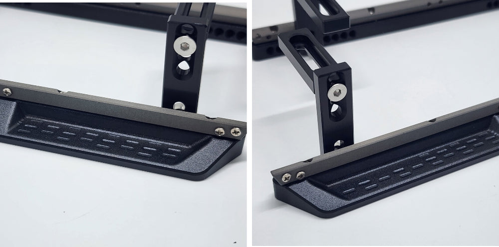 H-TECH   1/10 トラクサス TRX4適合 ブロンコ アルミメタルサイドステップ&ロックレール 「ラプタータイプ」