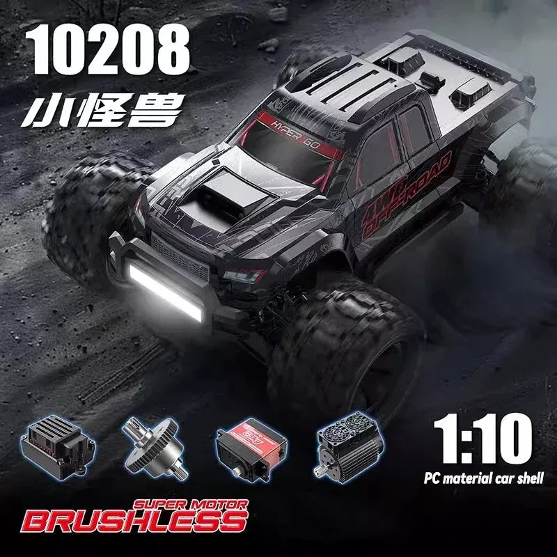 【アウトレット】MJX　1/10 Hyper Go 10208 V2 RCモンスタートラック4WD ブラック　
