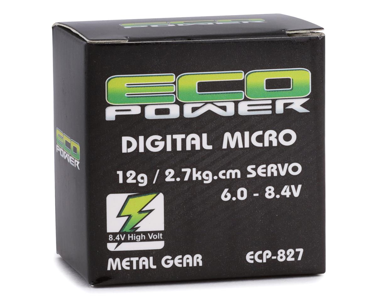 EcoPower 827 12g デジタルメタルギアマイクロサーボ（高電圧）（アルミクランプサーボホーン付属）ECP-827