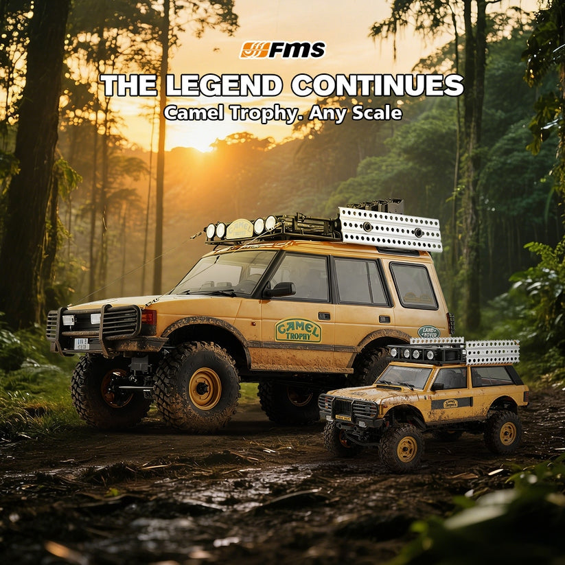 FMS 1/10 FCX10 ランドローバー キャメル トロフィーエディション RS ディフェンダー 110