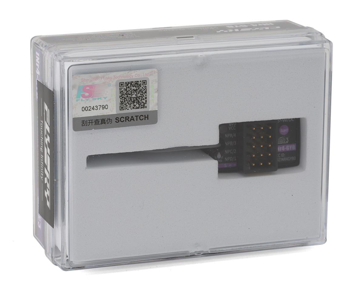 FLYSKY INR4-GYB 4チャンネル 2.4GHz AFHDS3 ISM 受信機（ジャイロ付き