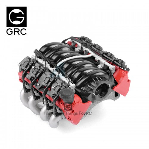 GRC  LS7 シミュレートV8エンジンモーターヒートシンク冷却ファンセット RCクローラー36mmモーター用 G153R