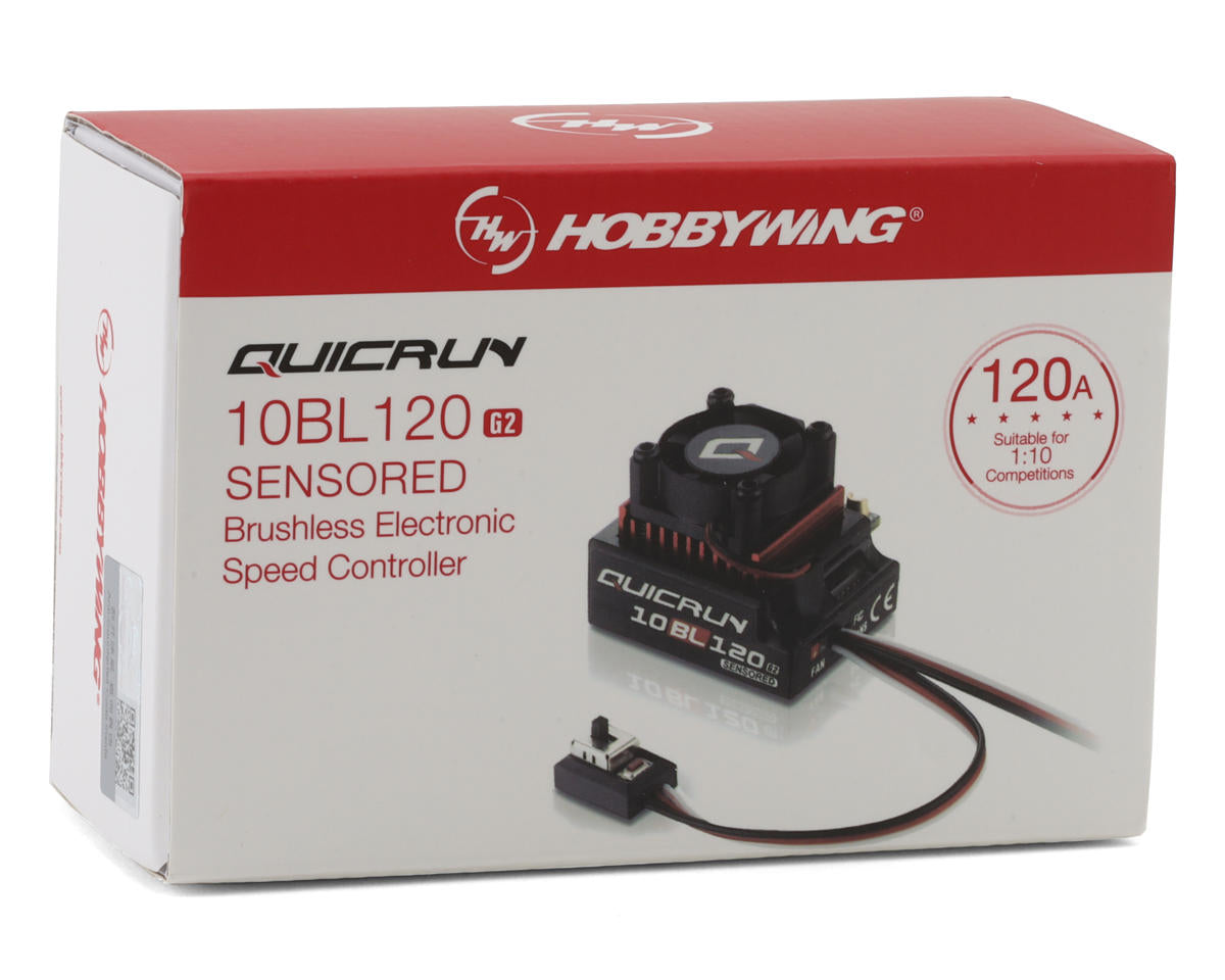 ホビーウィング Hobbywing QuicRun 10BL120 G2 120A 1/10 センサー付きブラシレス ツーリングカー、バギー、ドリフトカー　ESC　アンプ 30125002