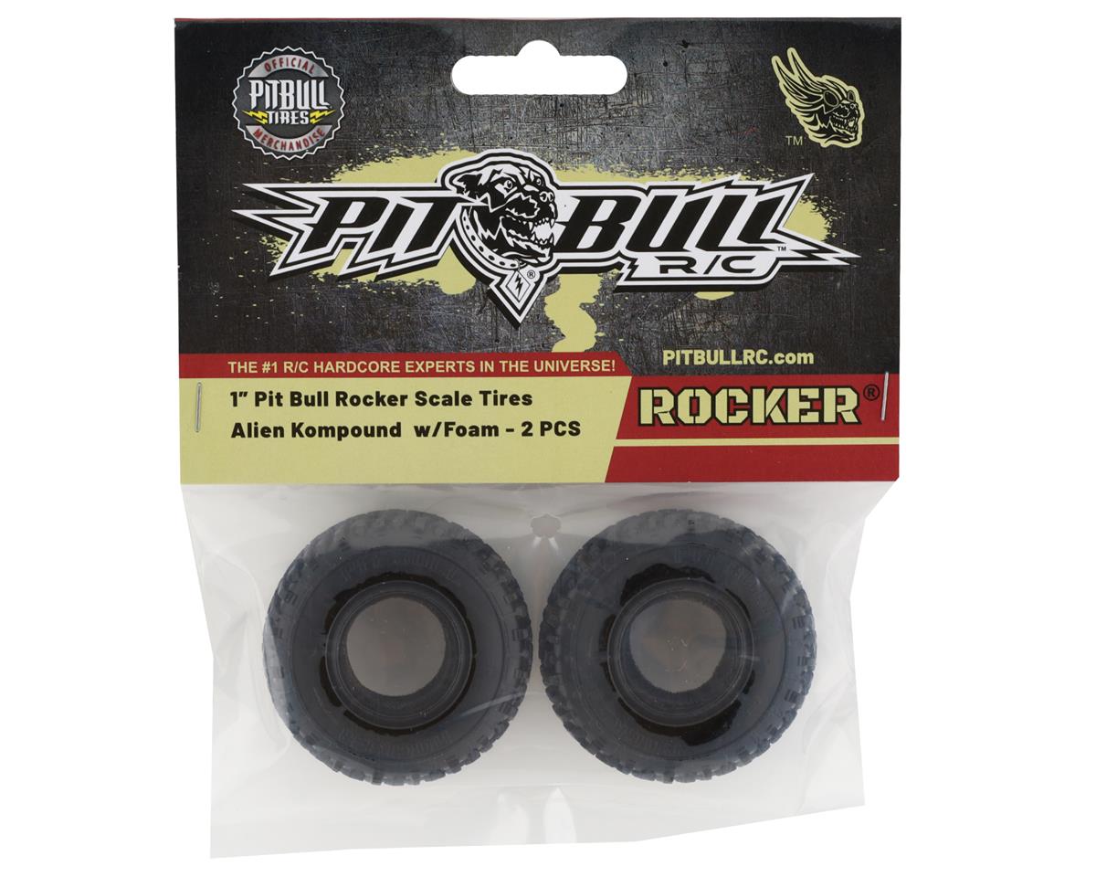 ピットブルタイヤ ロッカー 1/18~1/24用タイヤ 1.0インチ マイクロクローラータイヤ（フォーム付き）（2本）（エイリアン）PBTPBR1AK