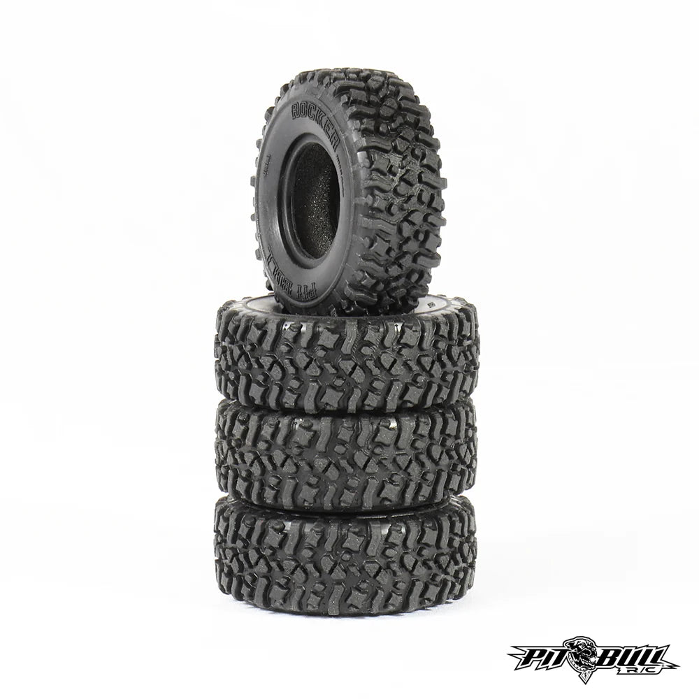 ピットブルタイヤ ロッカー 1/18~1/24用タイヤ 1.0インチ マイクロクローラータイヤ（フォーム付き）（2本）（エイリアン）PBTPBR1AK