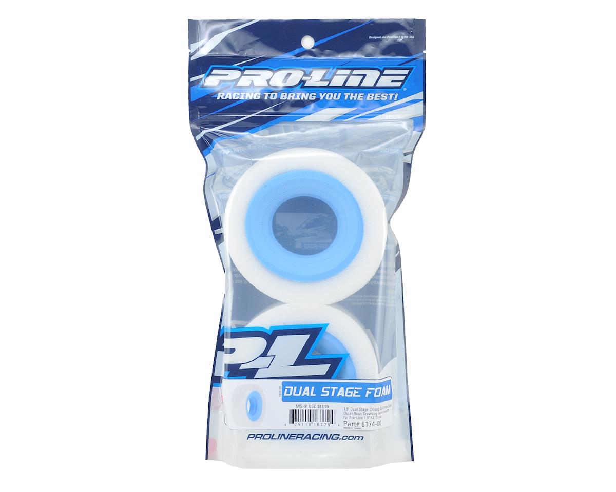 Pro-Line 1.9インチ XLデュアルステージ ロッククローリング フォームインサート（2個）（クローズドセルインナー/ソフトアウター）6174-00