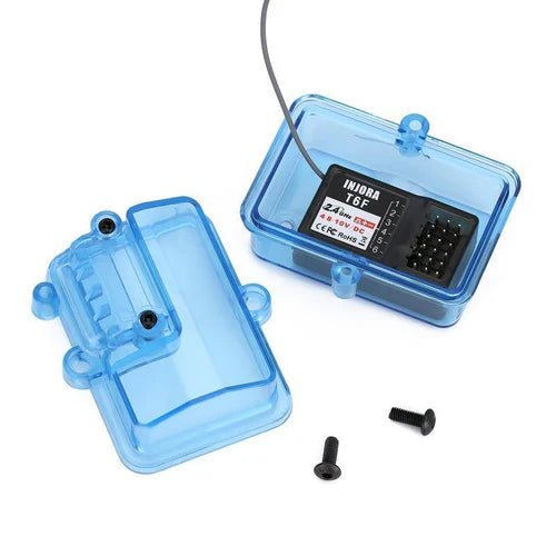 1/10 RCカー用 1PCS ブルー プラスチック 防水 無線機器 受信機ボックス DG-12-1