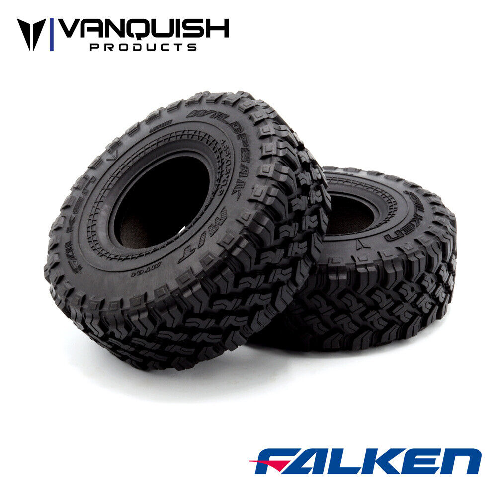 Vanquish Products ファルケン ワイルドピーク M/T 1.9 インチ ロック クローラー タイヤ (2本) (レッド)　ヴァンキッシュ　VPS10103