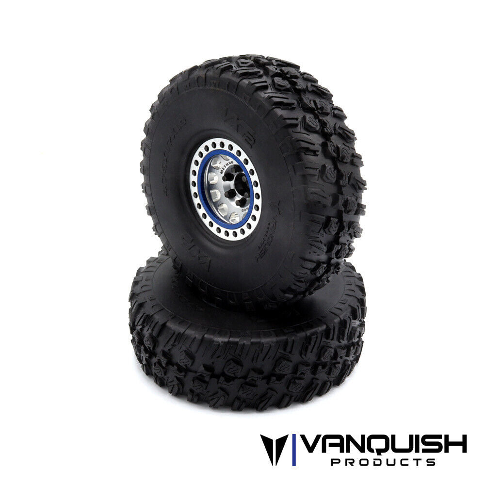 Vanquish Products VXT2 1.9 インチ ロック クローラー タイヤ (2本) (レッド)　ヴァンキッシュ　VPS10102