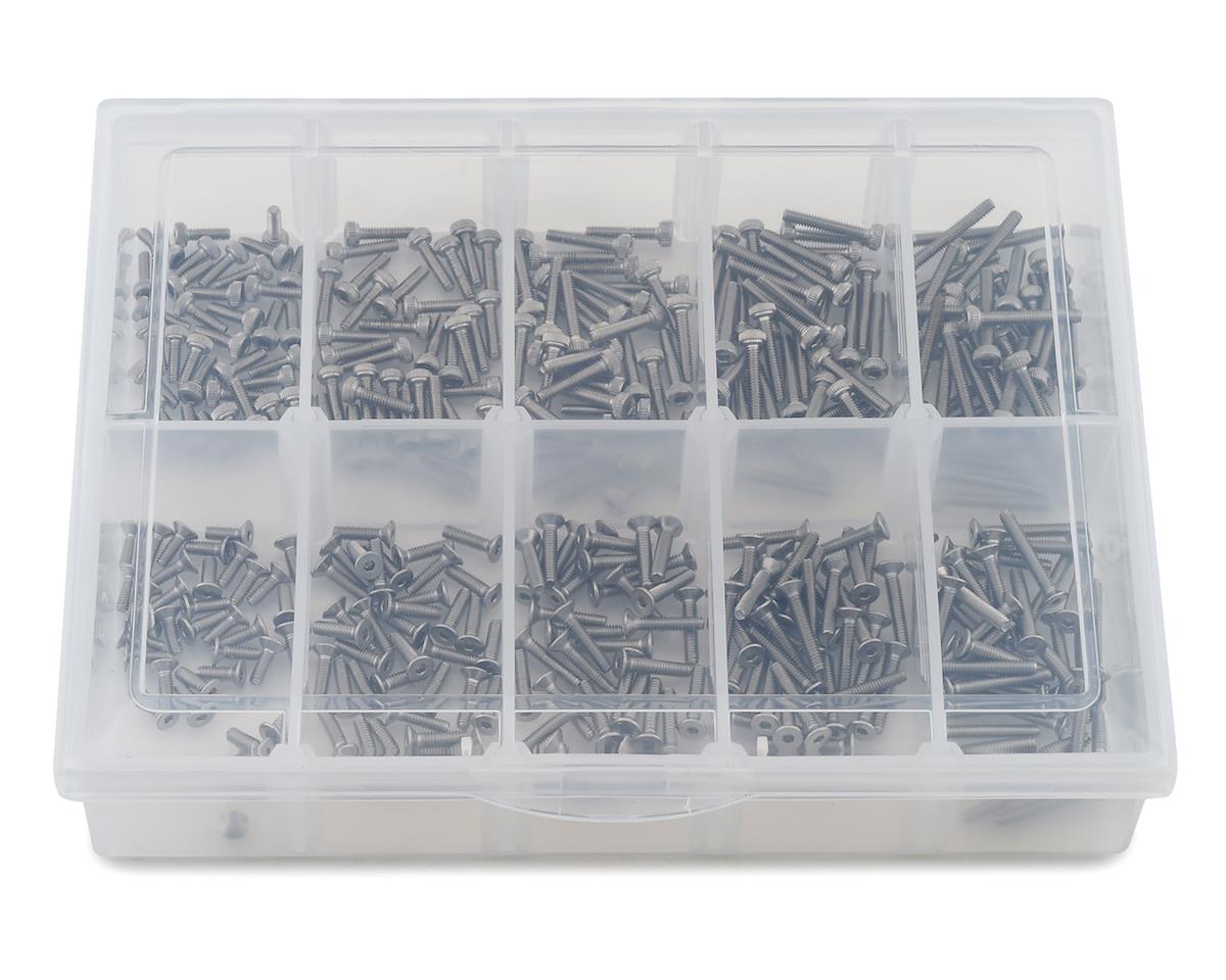 Samix ステンレススチール M2 ネジセット各サイズ35個入り（プラスチックボックス付き）（シルバー）（350個）　SS-2007