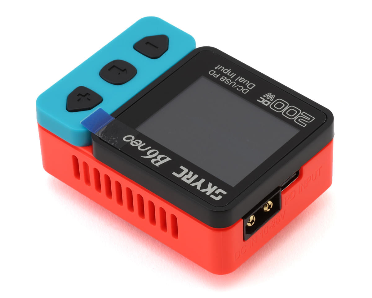 SKY RC B6Neo USB対応 リポバッテリー充電器 LiPo/LiHV/LiFe DC、USBタイプC (6S/10A/200W) (赤/青) SK-100198-01