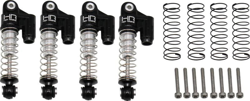 HR ホットレーシング Axial SCX24用 アルミネジ式ショックセット ブラック SXTF326R01