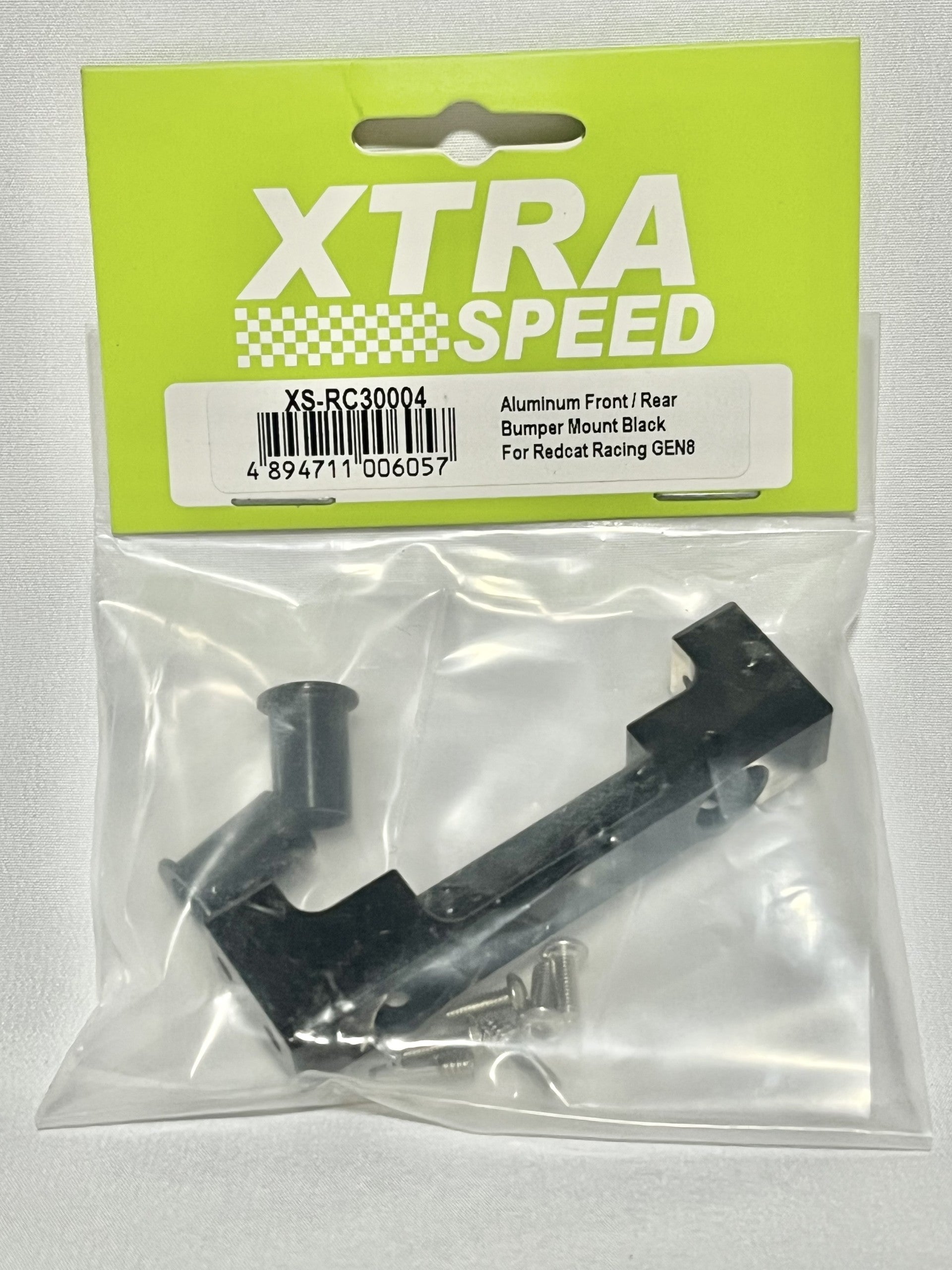 Xtra Speed REDCAT Racing GEN8用 アルミ製フロントリアバンパーマウント ブラック XS-RC30004