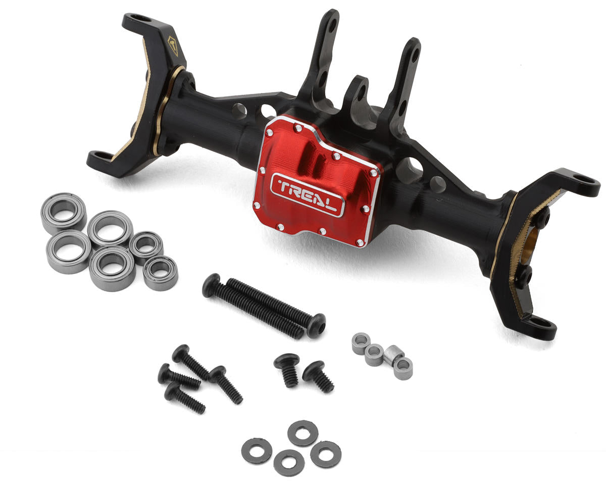 TREAL HOBBY Traxxas TRX-4M 用 アルミ製フロントアクスルハウジング 真鍮Cハブ付き 各色