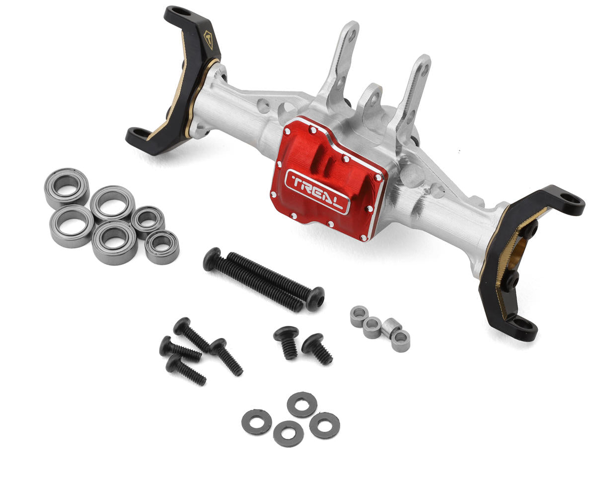 TREAL HOBBY Traxxas TRX-4M 用 アルミ製フロントアクスルハウジング 真鍮Cハブ付き 各色