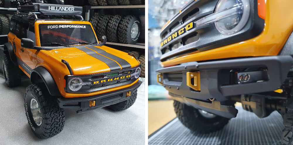 H-TECHトラクサス TRX4 ブロンコ適合 アルミ メタル フロント バンパー