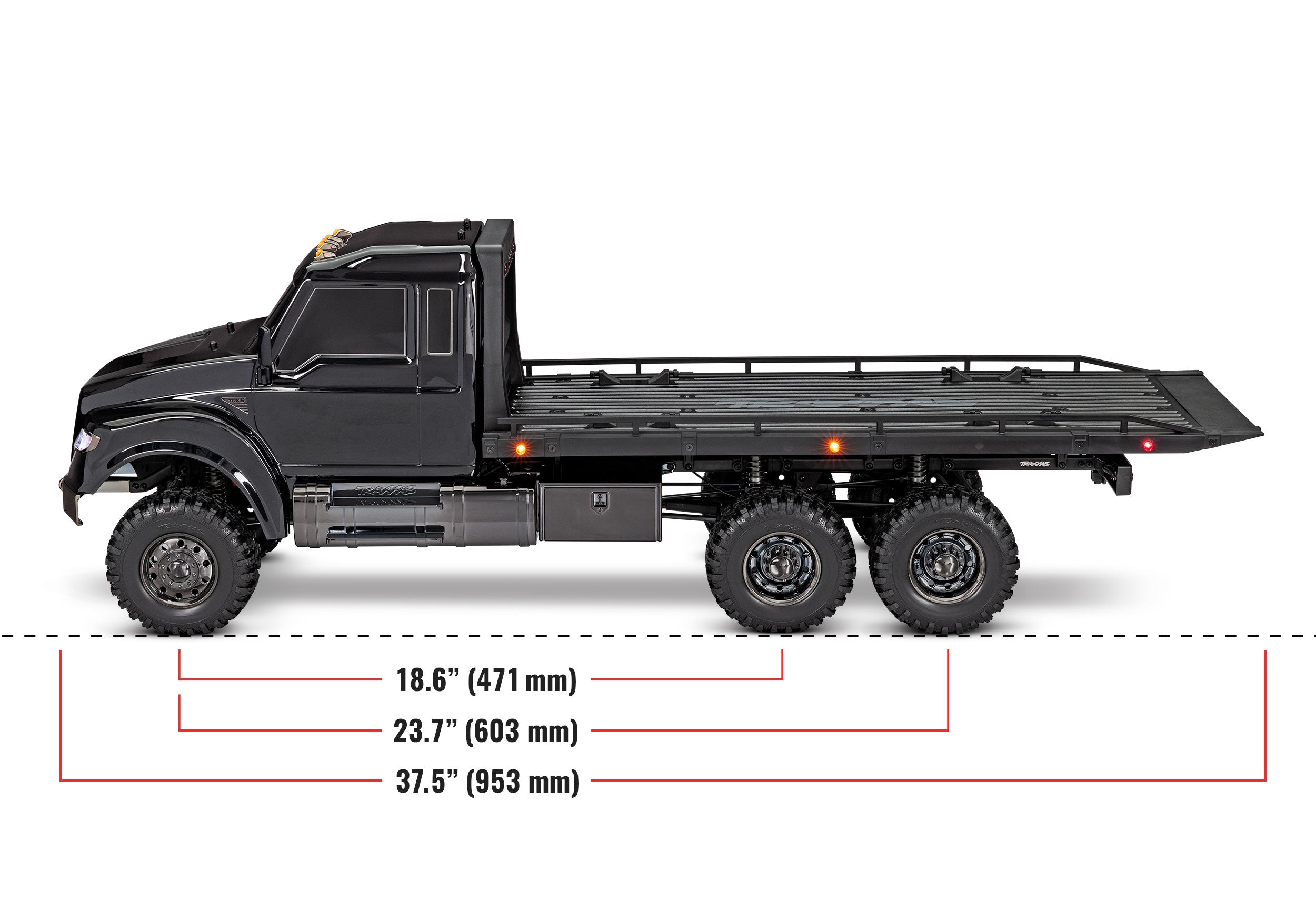 間もなく予約セール開始！　トラクサス　TRX6　Ultimate RC ハウラー　フラットベッド６X６トラック　BLACK　RTR　88086-4 - RCTRAIL