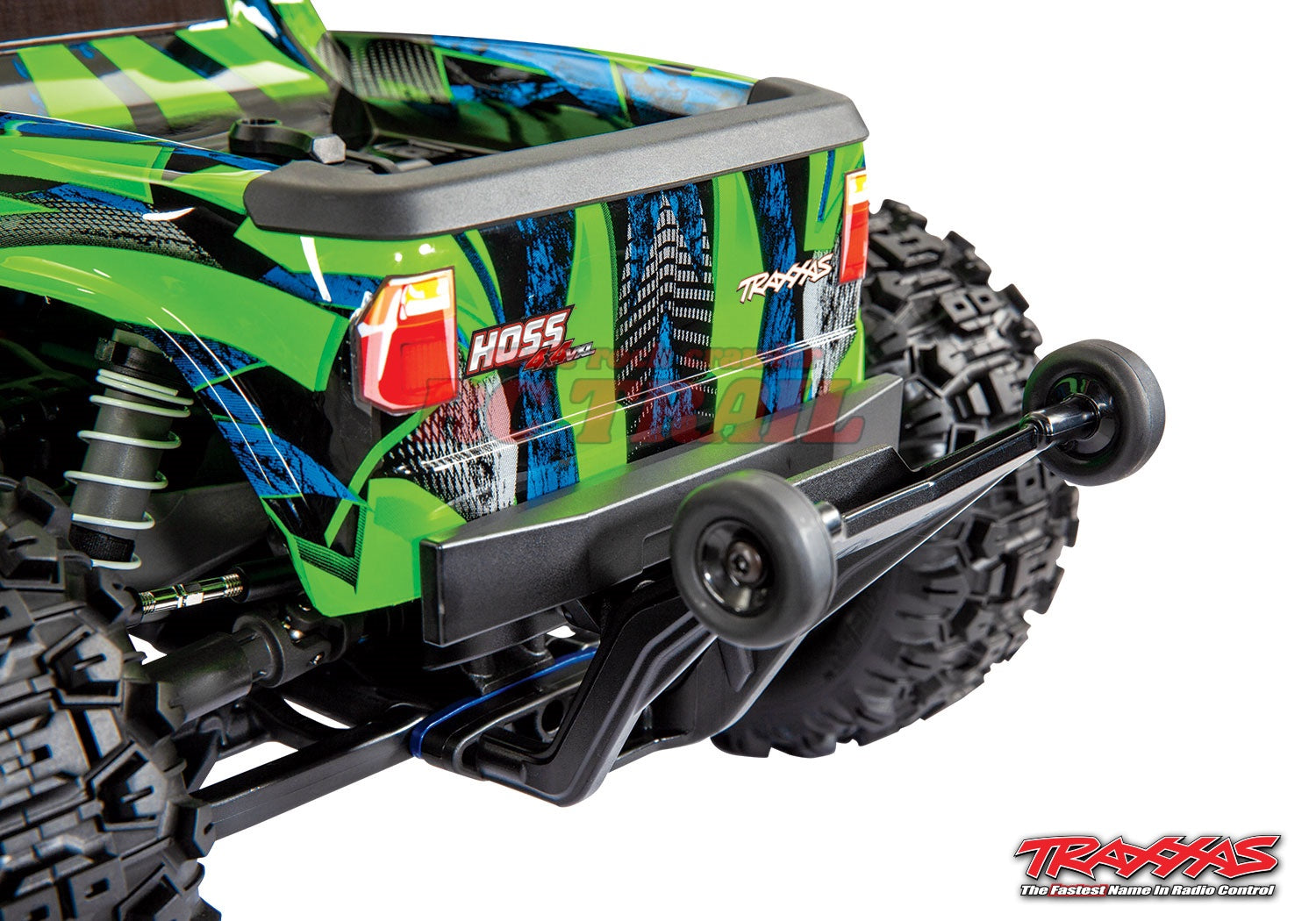 トラクサス Hoss VXL 3S 1/10 4X4 4WDブラシレス RTR モンスタートラック（グリーン）、TQi  2.4GHzプロポ、TSM、自動転倒回復付き　traxxas 90076-4