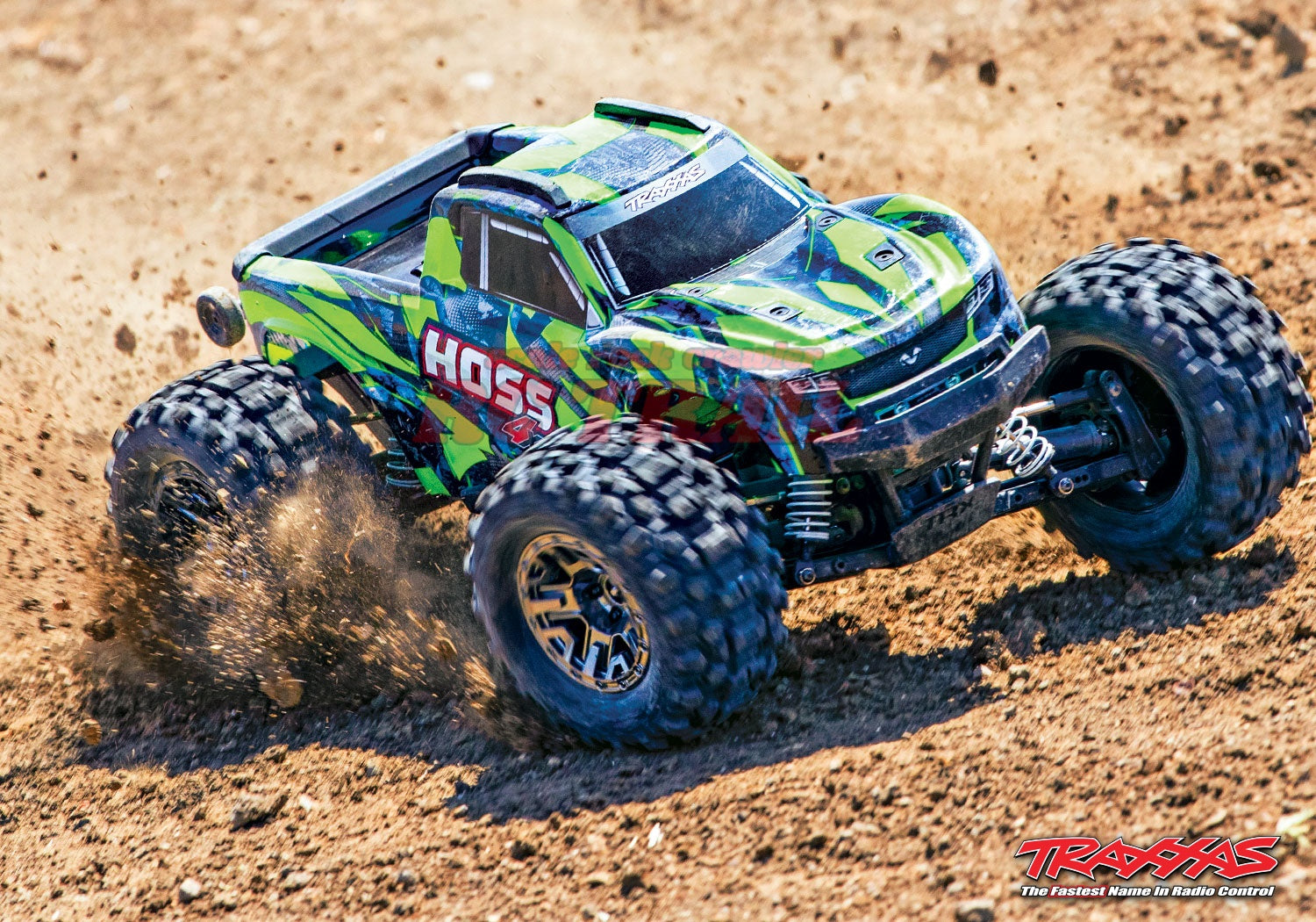 トラクサス Hoss VXL 3S 1/10 4X4 4WDブラシレス RTR モンスタートラック（グリーン）、TQi  2.4GHzプロポ、TSM、自動転倒回復付き　traxxas 90076-4