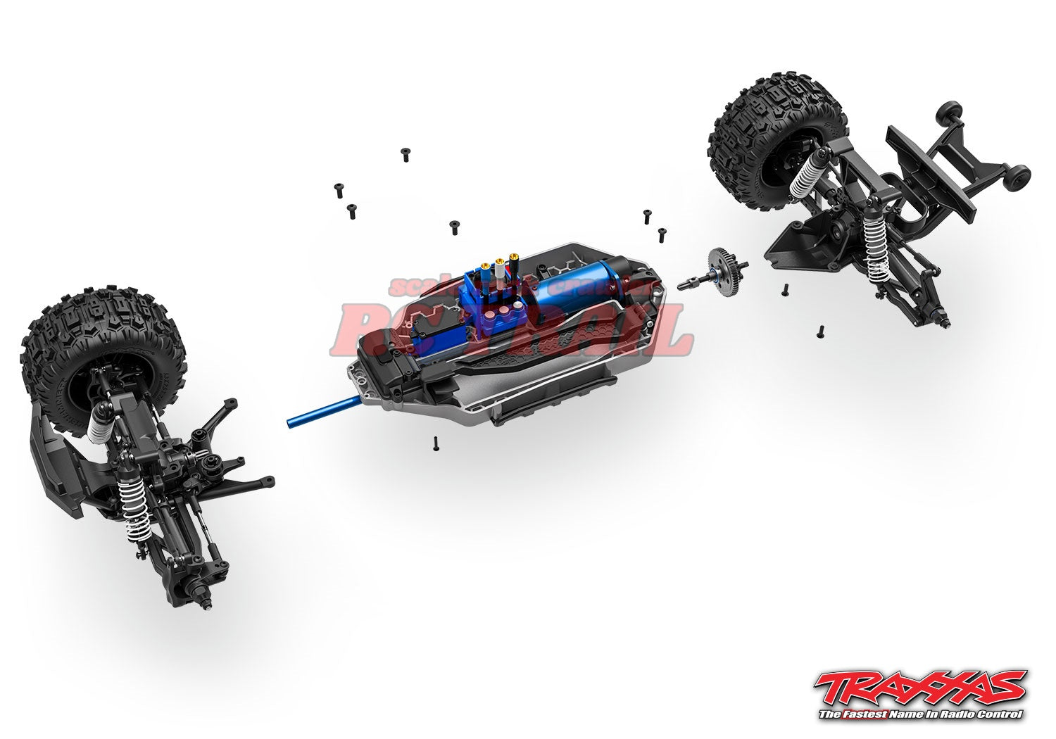 トラクサス Hoss VXL 3S 1/10 4X4 4WDブラシレス RTR モンスタートラック（グリーン）、TQi  2.4GHzプロポ、TSM、自動転倒回復付き　traxxas 90076-4