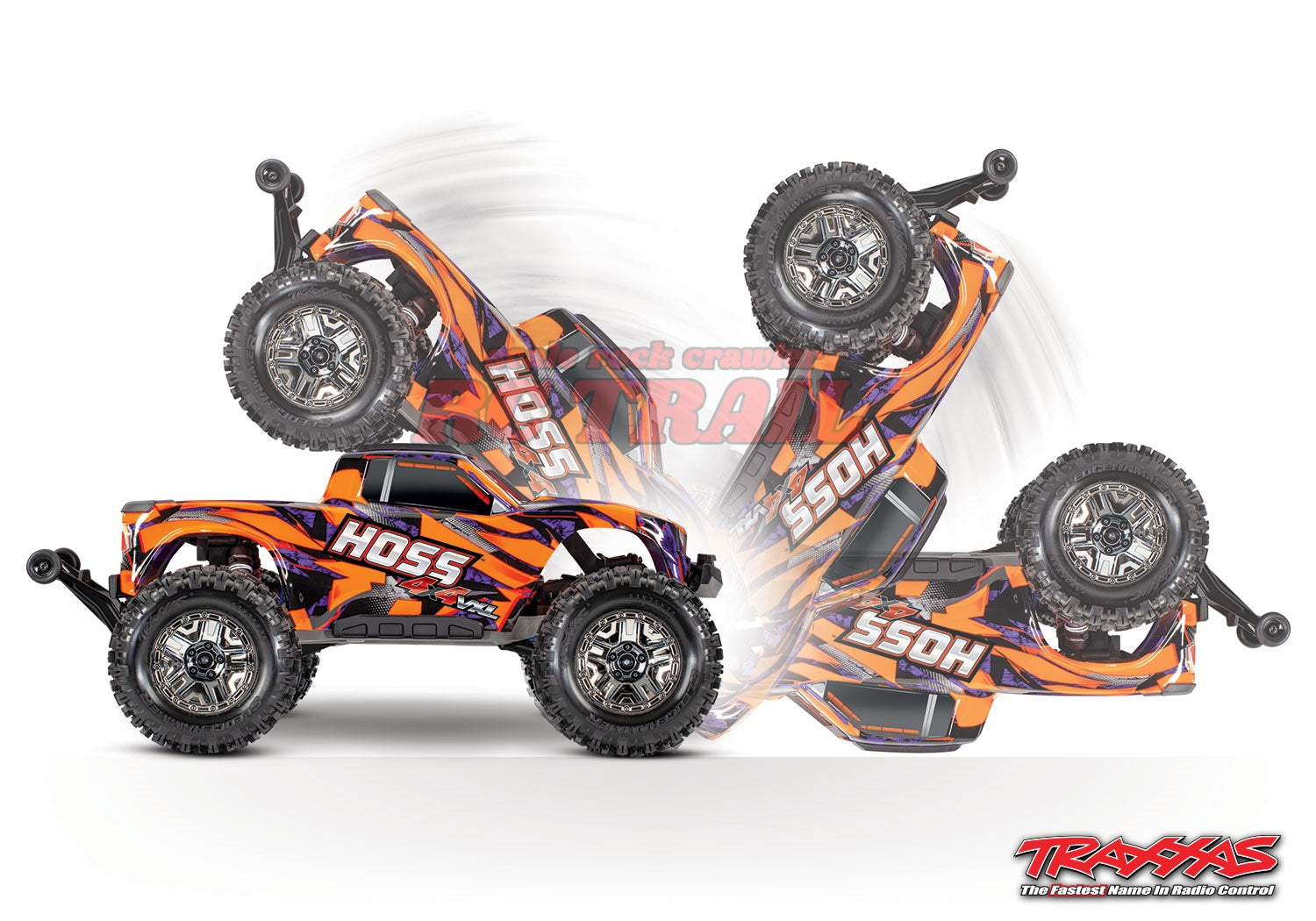 トラクサス Hoss VXL 3S 1/10 4X4 4WDブラシレス RTR モンスタートラック（グリーン）、TQi 2.4GHzプロポ、