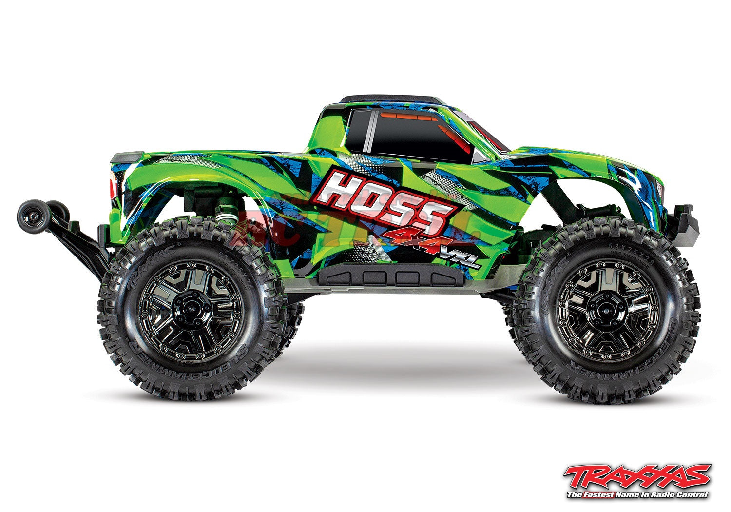 トラクサス Hoss VXL 3S 1/10 4X4 4WDブラシレス RTR モンスタートラック（グリーン）、TQi 2.4GHzプロポ、