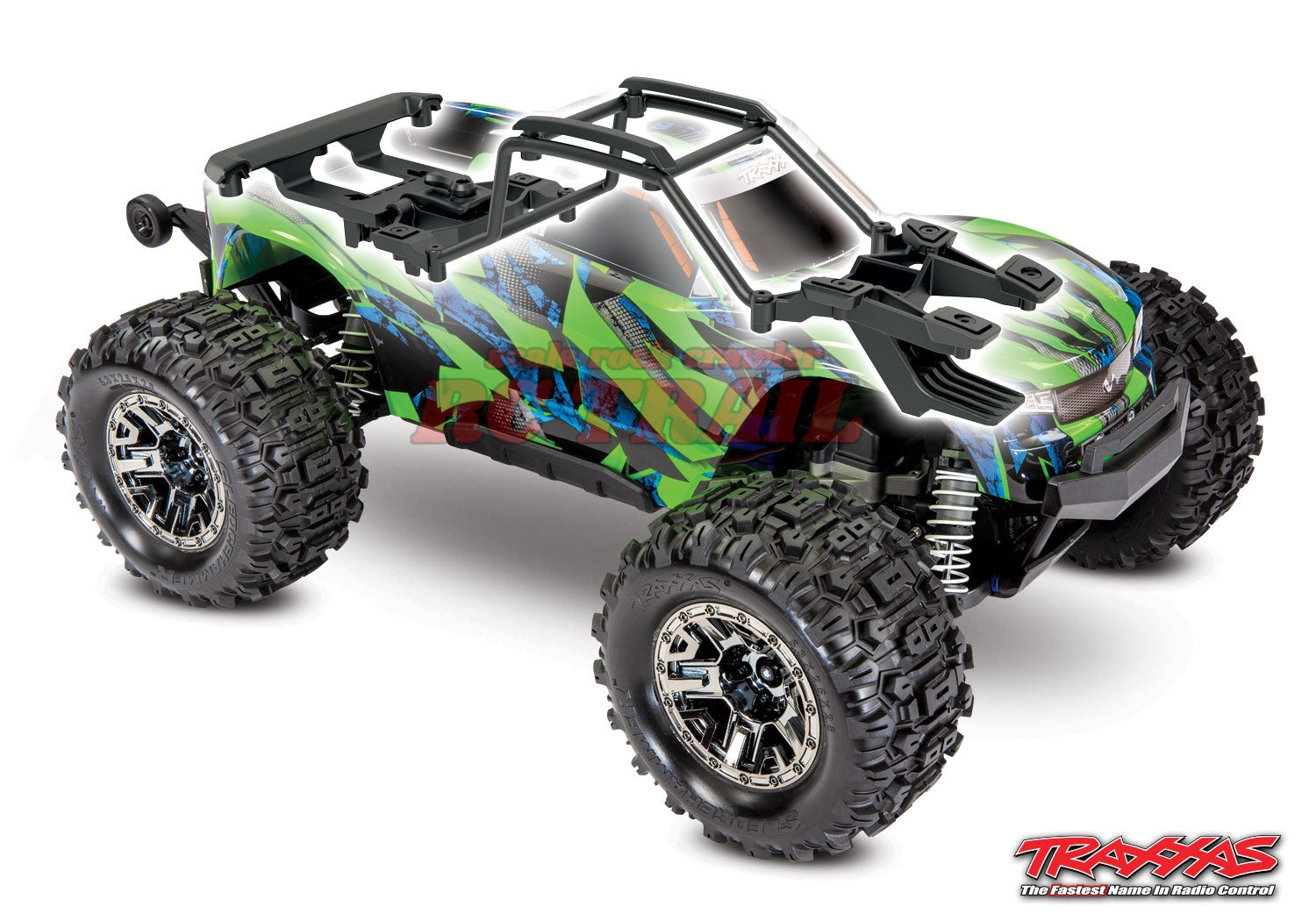 トラクサス Hoss VXL 3S 1/10 4X4 4WDブラシレス RTR モンスタートラック（グリーン）、TQi  2.4GHzプロポ、TSM、自動転倒回復付き　traxxas 90076-4