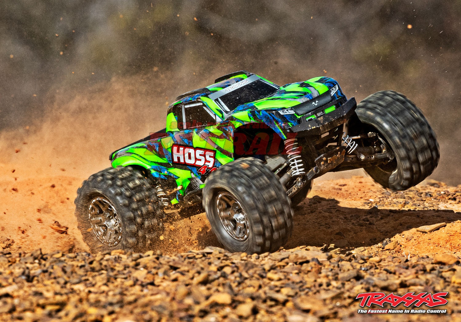 トラクサス Hoss VXL 3S 1/10 4X4 4WDブラシレス RTR モンスタートラック（グリーン）、TQi  2.4GHzプロポ、TSM、自動転倒回復付き　traxxas 90076-4