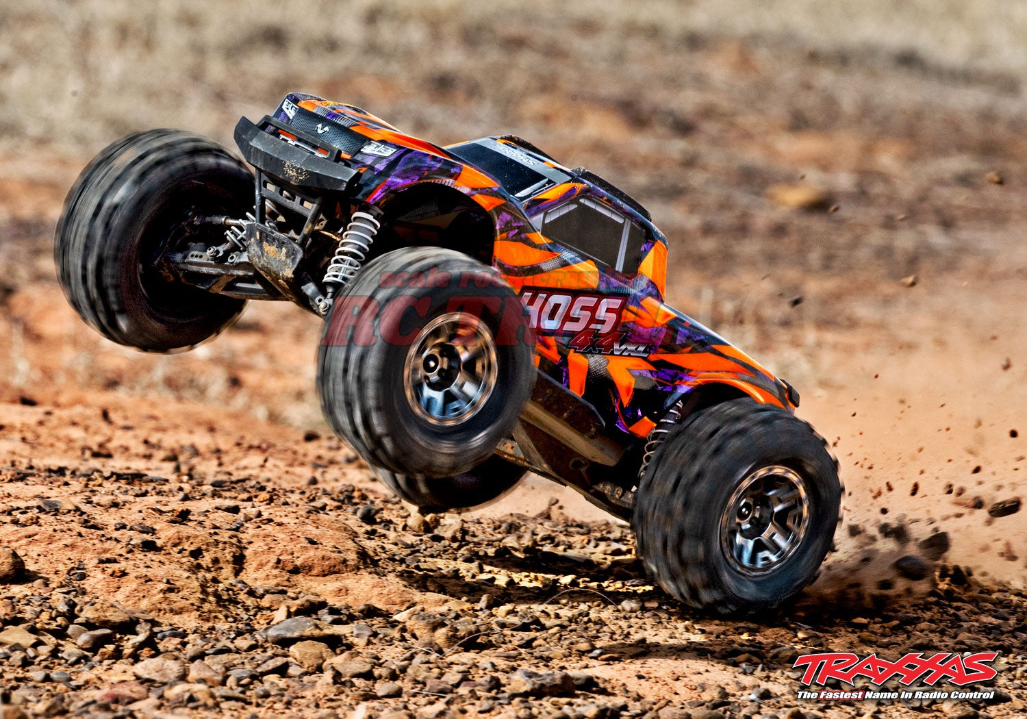 トラクサス Hoss VXL 3S 1/10 4X4 4WDブラシレス RTR モンスタートラック（レッド）、TQi  2.4GHzプロポ、TSM、自動転倒回復付き　traxxas 90076-4