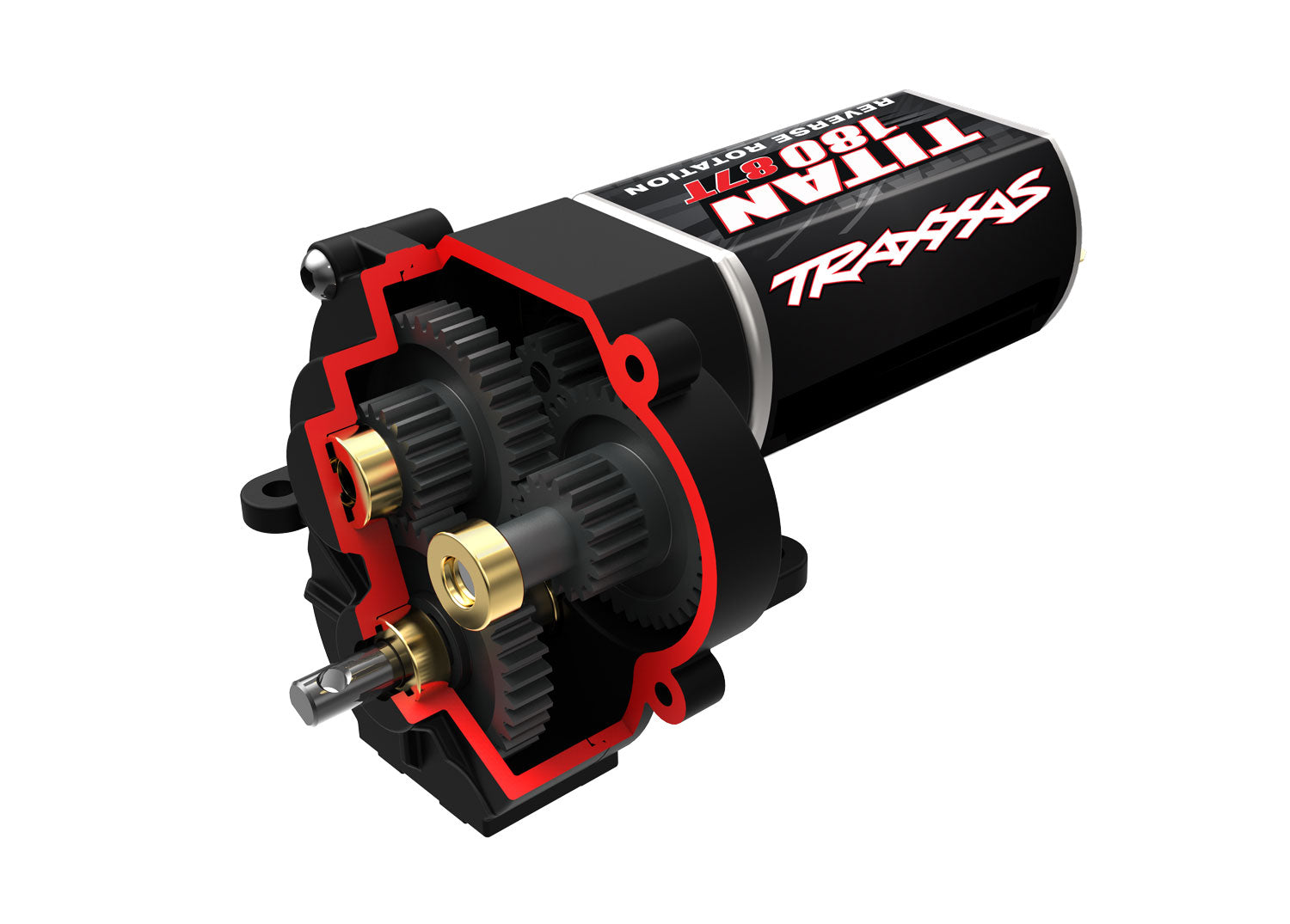 トラクサス　1/18　TRX4M　 トランスミッション、コンプリート (ミドルレンジ (トレイル) ギアリング) (減速比 16.6:1)(Titan® 87T モーターを含む)　9791