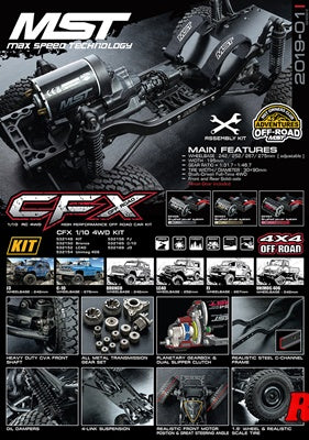 MST CFX DL1 4WDオフロードカー組み立てキット 532201