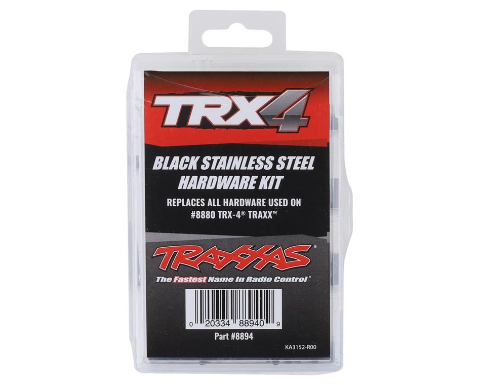 トラクサス　TRX4　TRAXX　ステンレス鋼ハードウェアキット（ブラック）　8894 - RCTRAIL